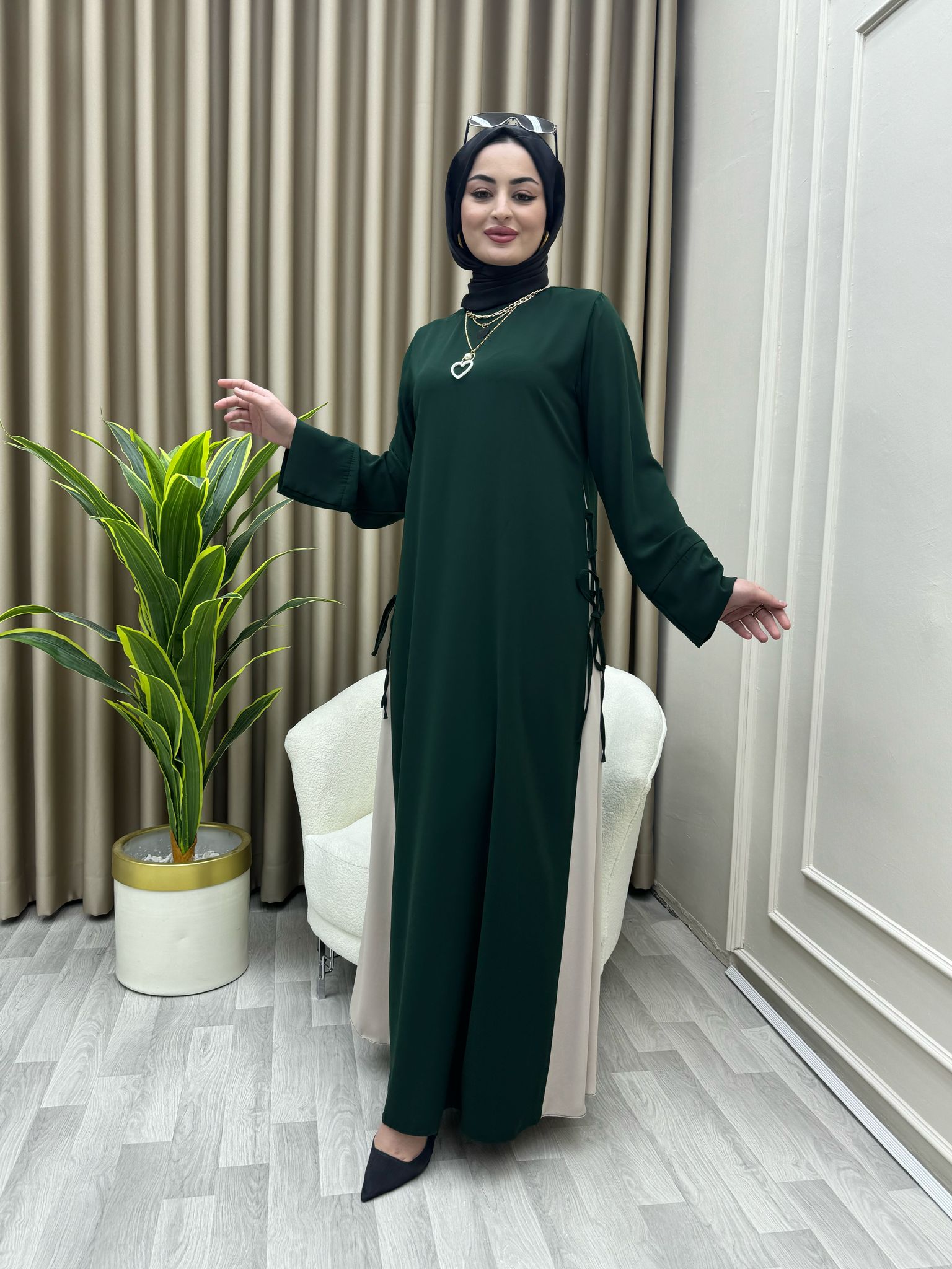 Rüya Elbise zümrüt Yeşil